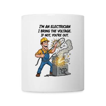 Électricien Suspense Humour | Flux drôle - Mug blanc - blanc - Devant