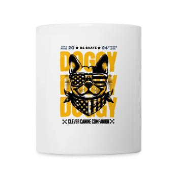 Cooler Hund mit Sonnenbrille – "My Dog Rules" - Tasse - Weiß - Vorne