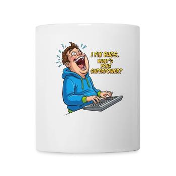 Bugfixer Power: Your superhero skill! - Mug - white - Front