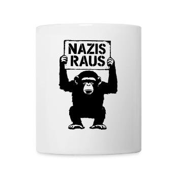 Grim monkey est contre le racisme - Mug blanc - blanc - Devant