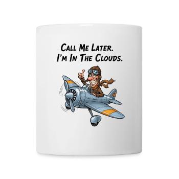 Appelez plus tard : Je suis dans les nuages Flyer - Mug blanc - blanc - Devant