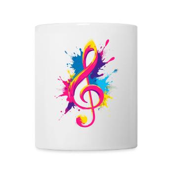 Clé colorée avec éclaboussures de peinture - Mug blanc - blanc - Devant