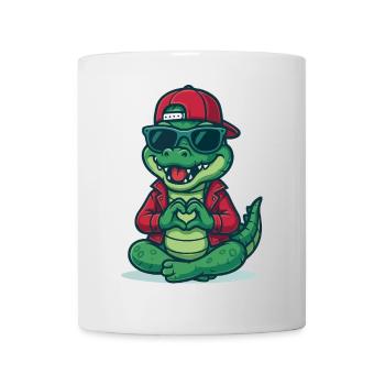 Crocodile Amour Cool - Mug blanc - blanc - Devant