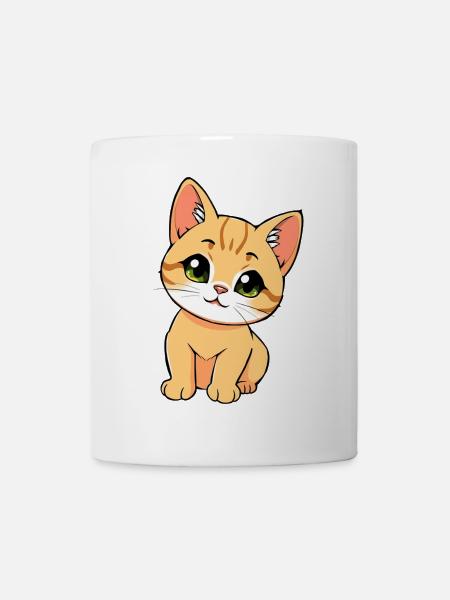 Süsse Katze - Tasse - Weiß