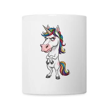 Genervtes Einhorn: Schlechter Tag heute! - Tasse - Weiß - Vorne