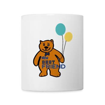 Bär mit Luftballons - Tasse - Weiß - Vorne