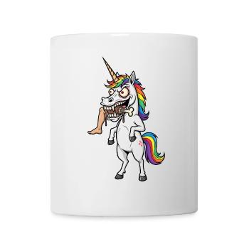 Licorne folle – À TOMBER ! - Mug blanc - blanc - Devant