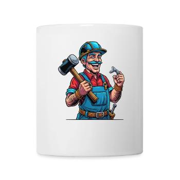 Handwerker Stolz: Hammer-hard work! - Mug - white - Front
