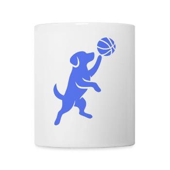 Minimalistische Silhouette Basketballspieler Wurf - Tasse - Weiß - Vorne