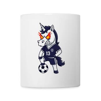 Angry Unicorn Football Fan Jersey 13 - Mug - white - Front