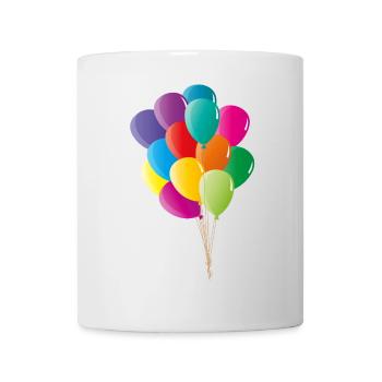 Cheerful colorful balloons in bold colors - Mug - white - Front