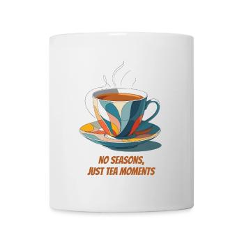Bunte Teetasse mit Schriftzug - Tasse - Weiß - Vorne