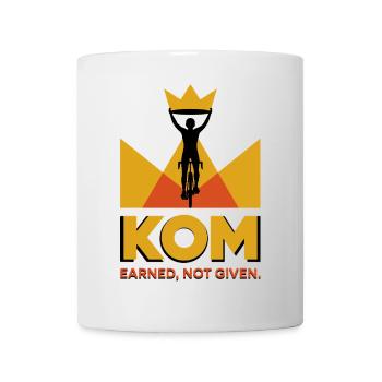Radfahrer KOM Krone Logo Geschenk - Tasse - Weiß - Vorne