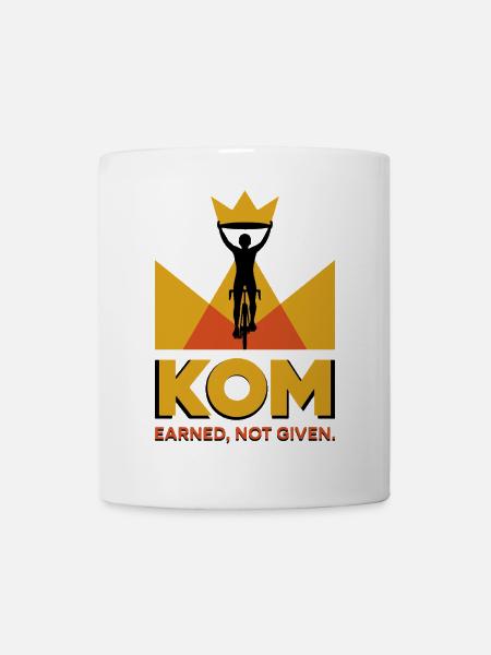 Radfahrer KOM Krone Logo Geschenk - Tasse - Weiß
