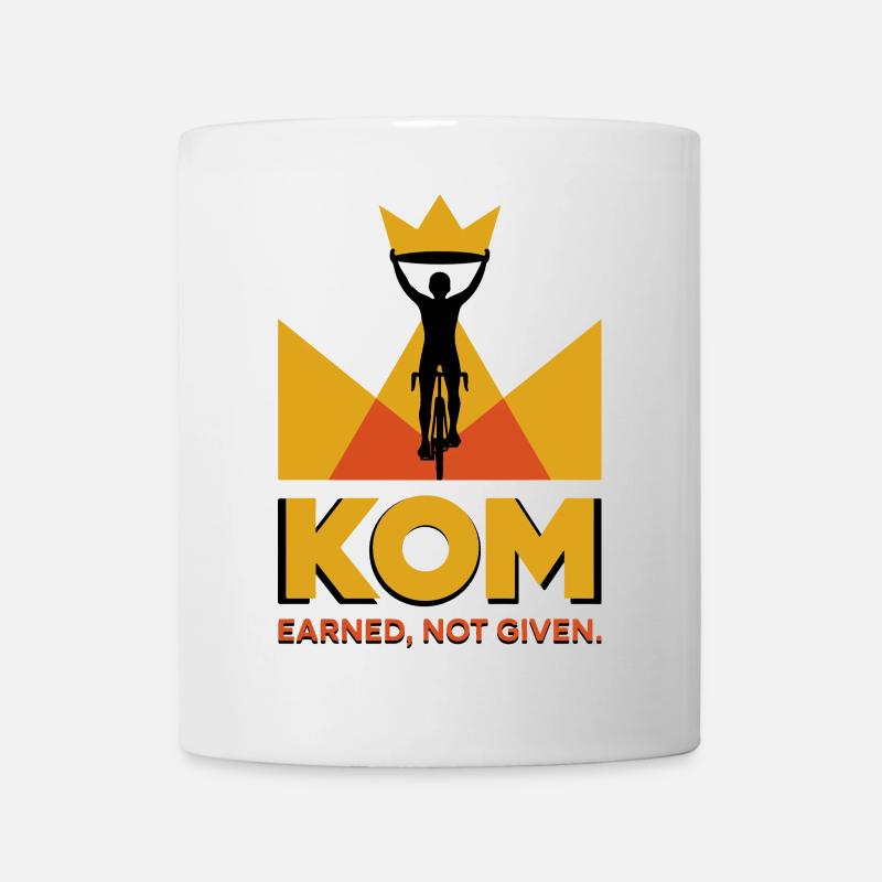 Cycliste KOM Logo Couronne Cadeau - Mug blanc - blanc
