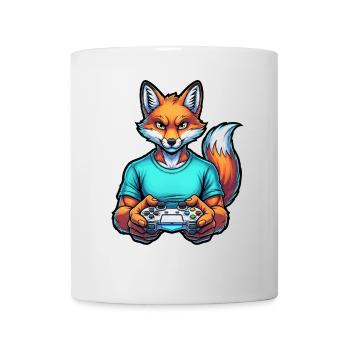 Fuchs am Zocken: Dein tierischer Gamer-Kumpel! - Tasse - Weiß - Vorne