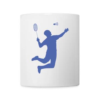 Minimalist Badminton Silhouette Design - Mug - white - Front