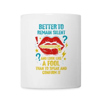 Bold Graphic Message T-Shirt - Mug - white - Front