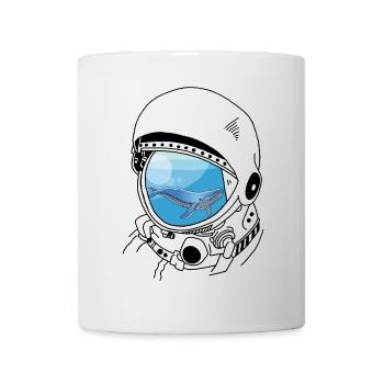 Ein Wal in den Sternen (schwarz) - Tasse - Weiß - Vorne