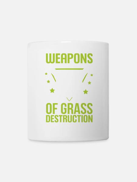 Golf - Waffen der Graszerstörung - Tasse - Weiß
