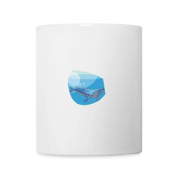 Une baleine dans les étoiles (blanc) - Mug blanc - blanc - Devant