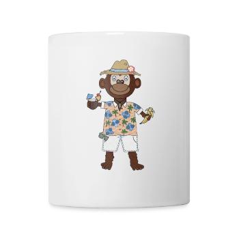 Banana Vibes Chill Monkey in Summer Mode - Mug - white - Front