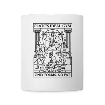 Plato's Ideal Gym: Just Shape, Not Fat - Mug - white - Front