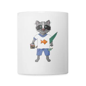 Waschbaer Vibes Chillen auf Waschbaerart - Tasse - Weiß - Vorne
