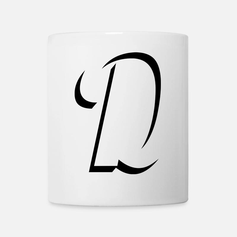 Letter D, Name, der Buchstabe D - Tasse - Weiß