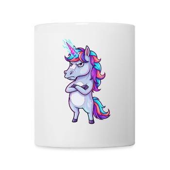 Annoyed Unicorn: Glitter & Anger! - Mug - white - Front