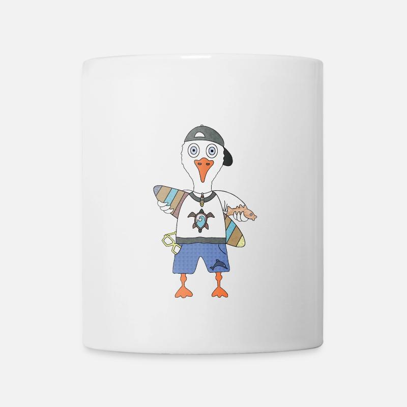 The seagull that prefers to surf rather than fly - Mug - white