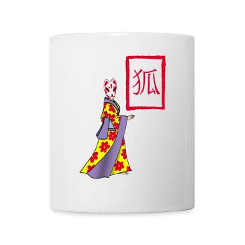 Fox Kitsune manga - Mug - white - Front