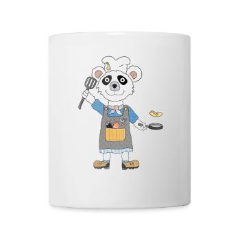 Panda Cook Bamboo and Frying Pan - Mug - white - Front