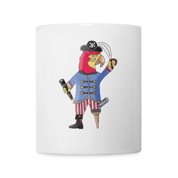 Feathers Ahead of the Pirate Parrot - Mug - white - Front