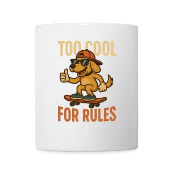 Hund auf dem Skateboard - Tasse - Weiß - Vorne