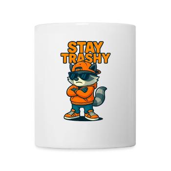 Stay Trashy Raccoon - Tasse - Weiß - Vorne