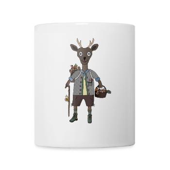 Forest magic with deer and mushroom - Mug - white - Front