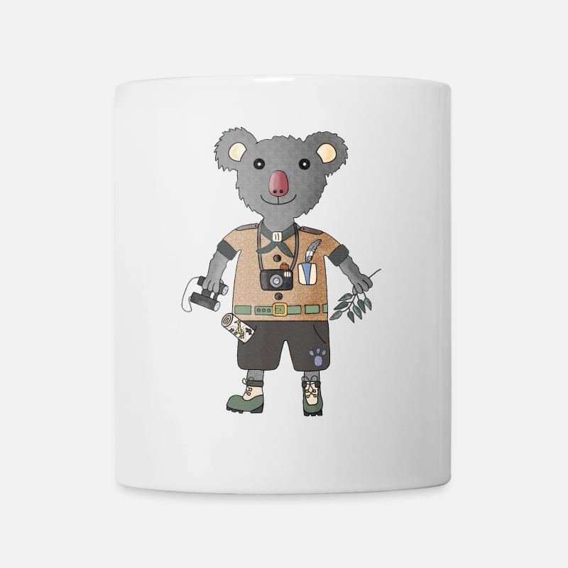 Koala Explorer Safari with Eucalyptus - Mug - white