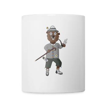S’en fou, la marmotte part en randonnée - Mug blanc - blanc - Devant