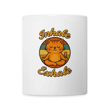 Yoga Katze Meditation - Tasse - Weiß - Vorne