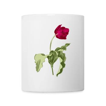 Elegante Tulpe-Illustration - Tasse - Weiß - Vorne