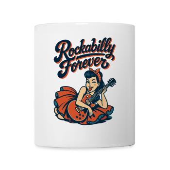 Rockabilly Forever Electric Guitar Woman 50s Gift - Mug - white - Front