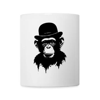 Monkey with bowler hat - Mug - white - Front