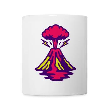 Vulkan Pop Art - Tasse - Weiß - Vorne