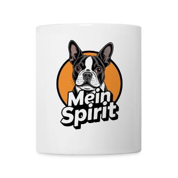 Bostie mein Spirit mein Seelenhund - Tasse - Weiß - Vorne