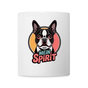 Bostie mein Spirit mein Seelenhund - Tasse - Weiß - Vorne
