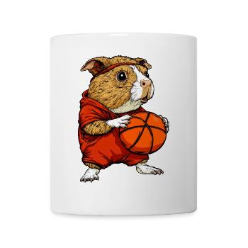 Guinea pig basketball / basketball player Meersc - Mug - white - Front