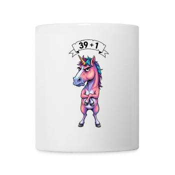 40. Geburtstag Geschenk – 39 + 1 Einhorn - Tasse - Weiß - Vorne