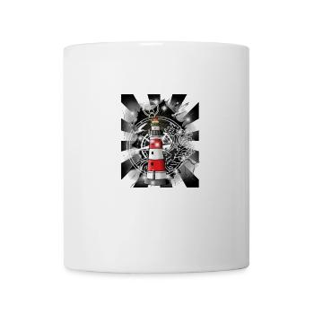 Rétro Phare Boussole Seagulls - Mug blanc - blanc - Devant
