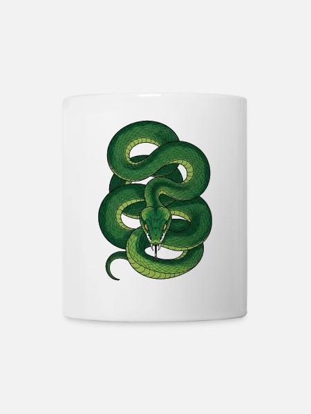Schlange - Tasse - Weiß